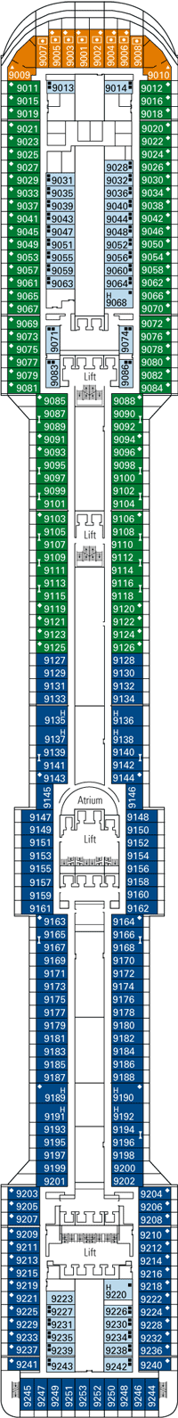 MSC Fantasia Deck plan & cabin plan