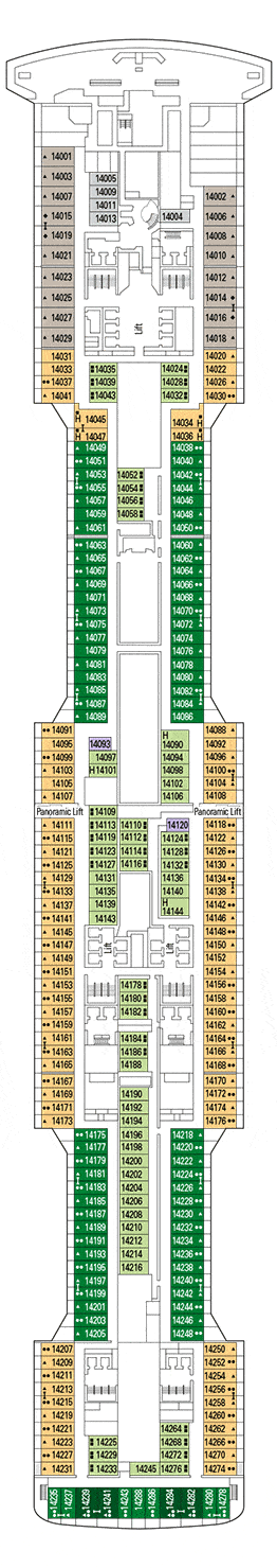 MSC Grandiosa Deck plan & cabin plan