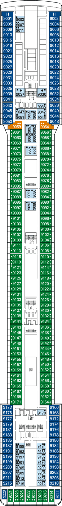 MSC Magnifica Deck plan & cabin plan