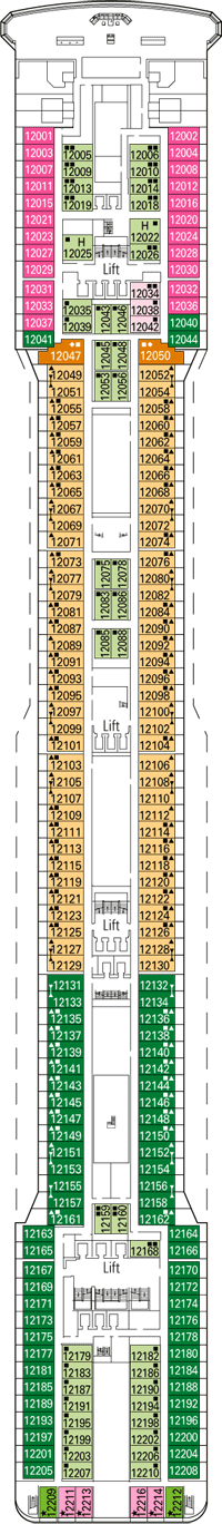 MSC Magnifica Deck plan & cabin plan