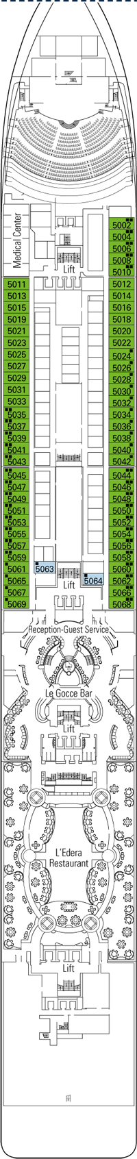 MSC Magnifica Deck plan & cabin plan