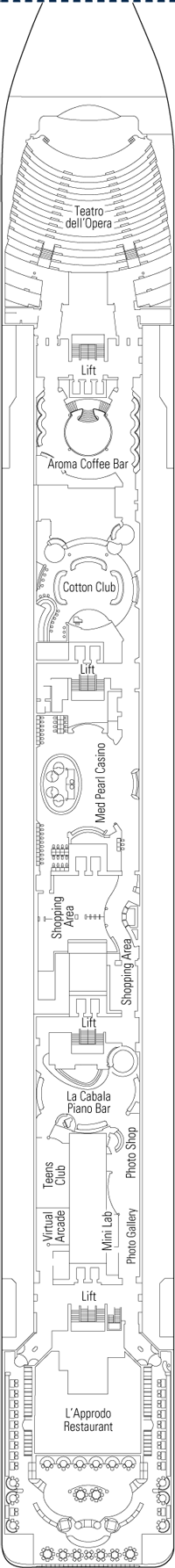 MSC Opera Deck plan & cabin plan