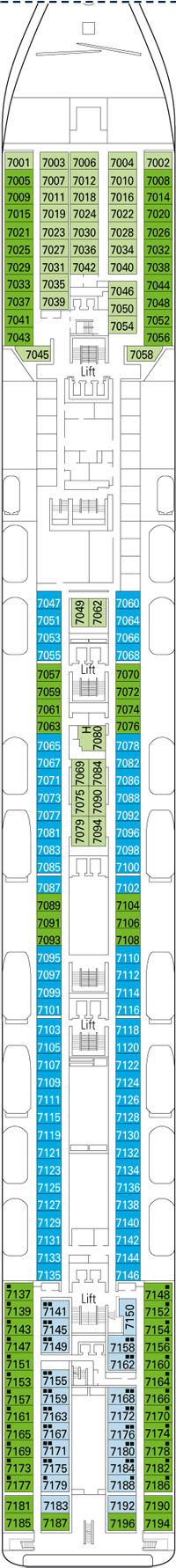 MSC Opera Deck plan & cabin plan