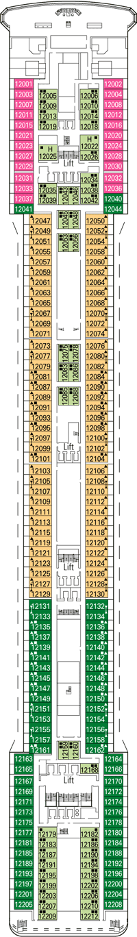 Deck plan MSC Orchestra from 09/05/2016
