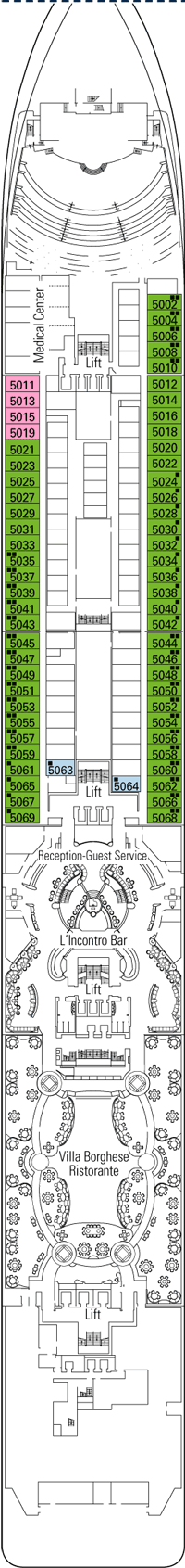 Deck plan MSC Orchestra from 09/05/2016