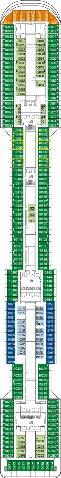 MSC Preziosa Deck plan & cabin plan