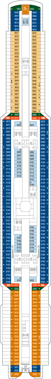 Deck plan MSC Seaside on full screen