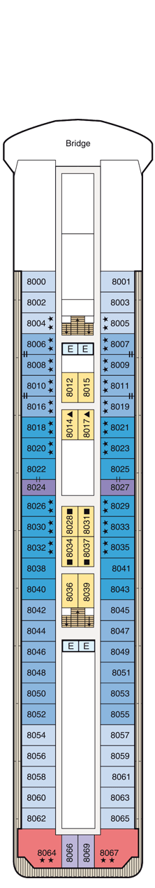 Oceania Nautica Deck plan & cabin plan