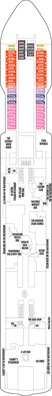 Norwegian Bliss Deck plan & cabin plan