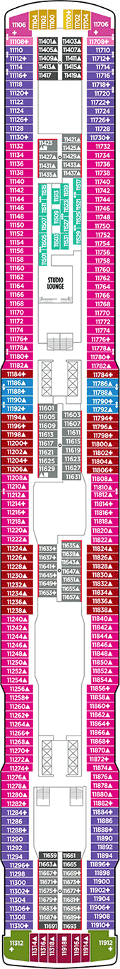 Norwegian Bliss Deck plan & cabin plan