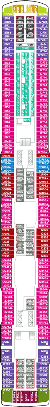 Norwegian Bliss Deck plan & cabin plan