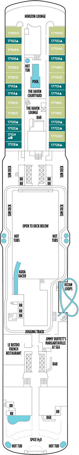 Norwegian Bliss Deck plan & cabin plan