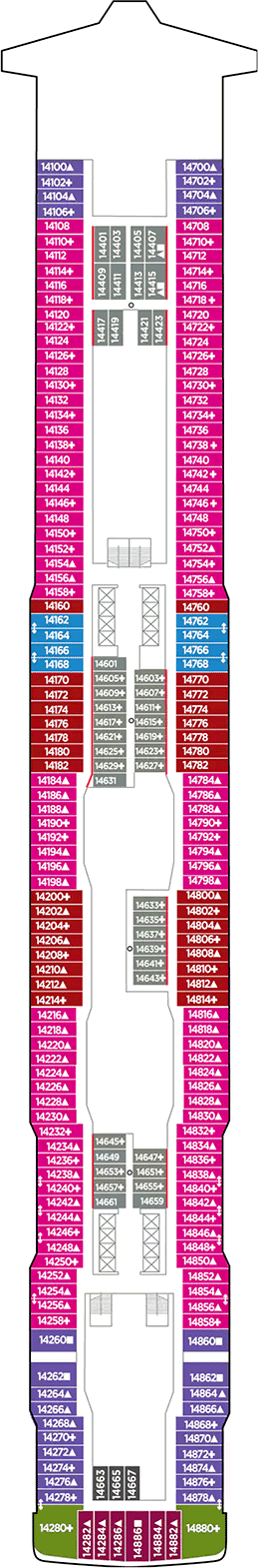 Norwegian Encore Deck plan & cabin plan