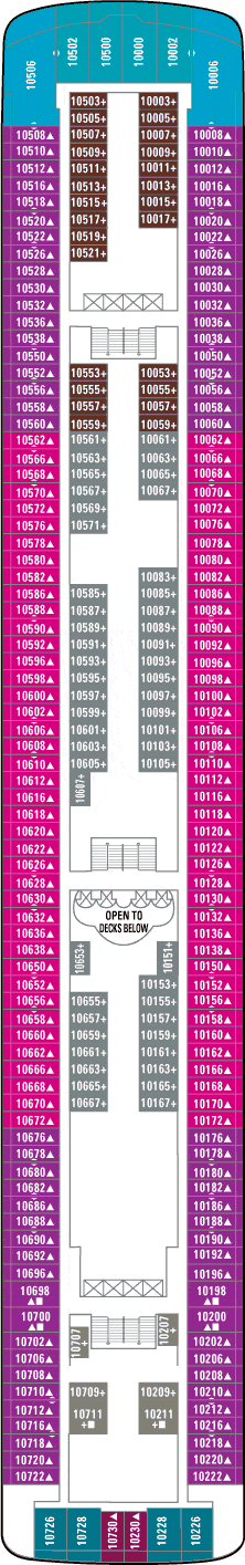 Norwegian Dawn Deck plan & cabin plan