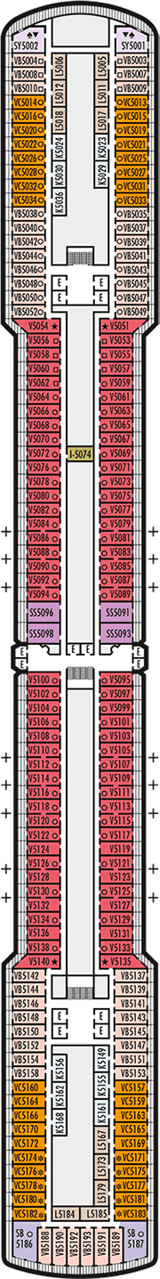 Nieuw Amsterdam Deck plan & cabin plan