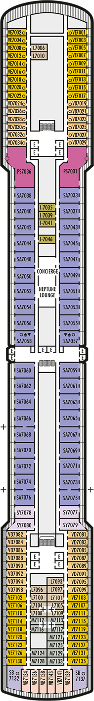 Nieuw Amsterdam Deck plan & cabin plan