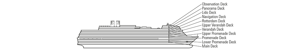 Nieuw Amsterdam Deck plan & cabin plan