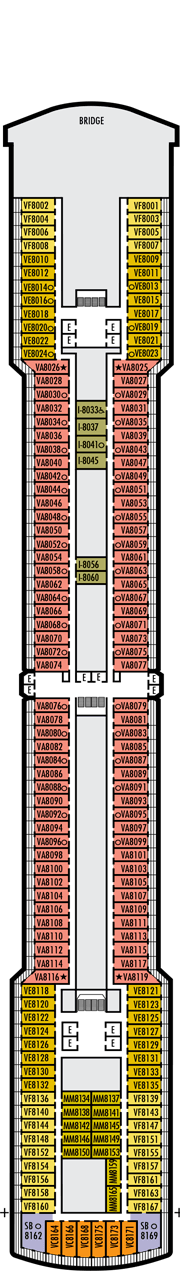 Nieuw Amsterdam Deck plan & cabin plan