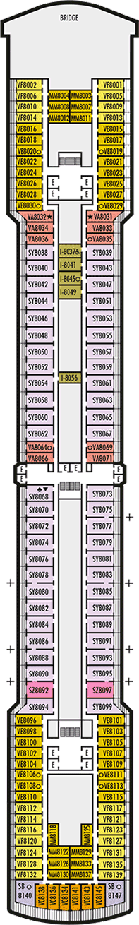 Noordam Deck plan & cabin plan