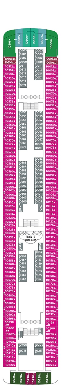 Norwegian Dawn Deck plan & cabin plan