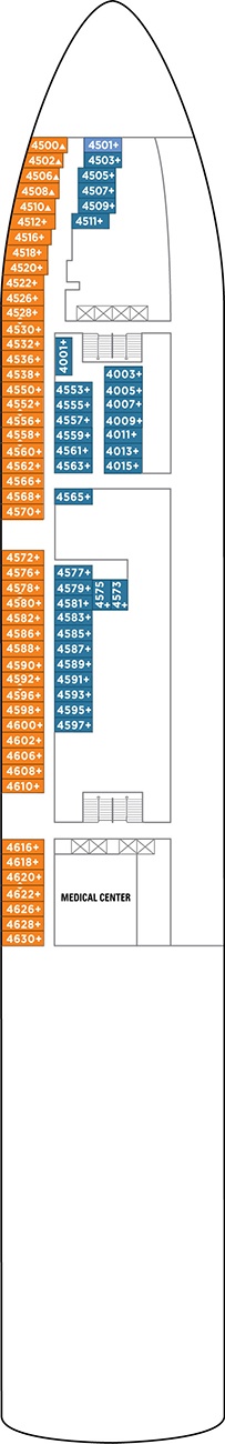 Norwegian Dawn Deck plan &amp; cabin plan
