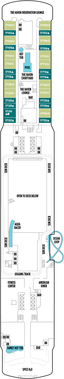 Norwegian Joy Deck plan & cabin plan before 18/09/2020