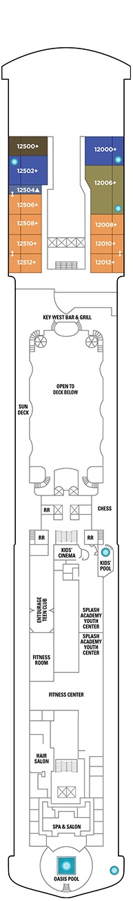 Pride of America Deck plan & cabin plan