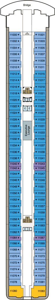 Oceania Riviera Deck plan & cabin plan