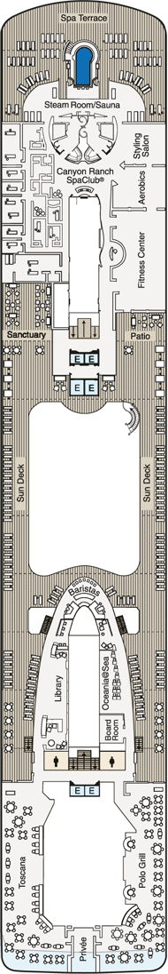 Oceania Riviera Deck Plan & Cabin Plan