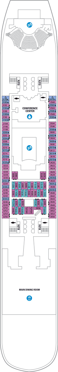 Oasis of the Seas Deck plan & cabin plan