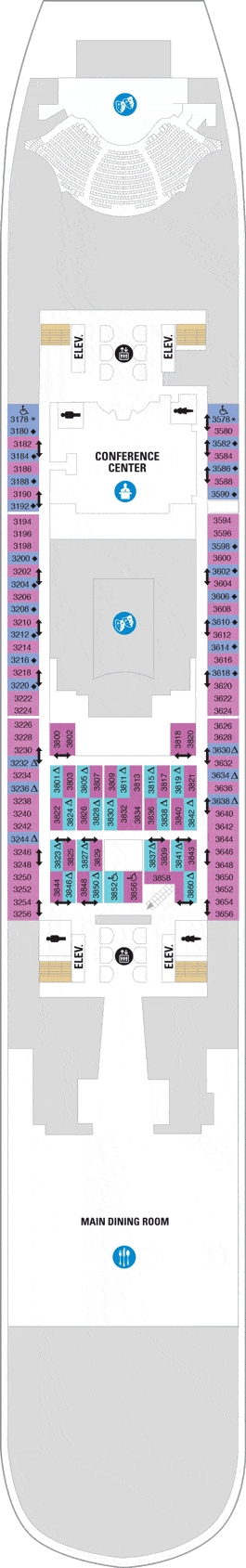 Oasis of the Seas Deck plan & cabin plan