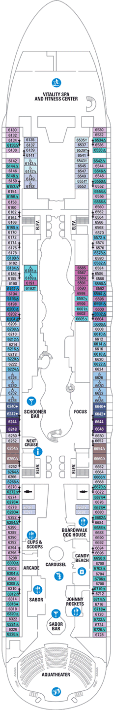 Oasis of the Seas Deck plan & cabin plan