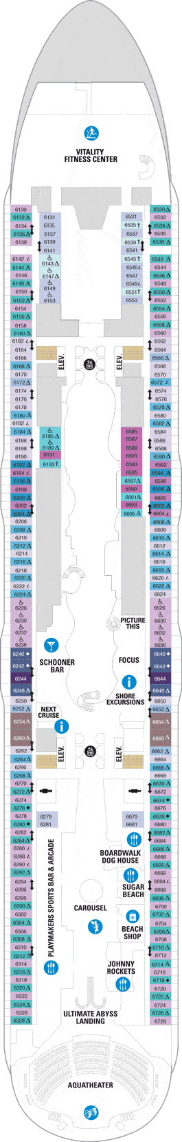 Oasis of the Seas Deck plan & cabin plan