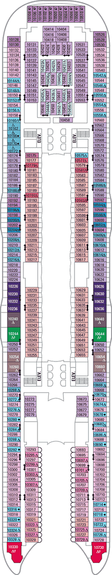 Oasis of the Seas Deck plan & cabin plan