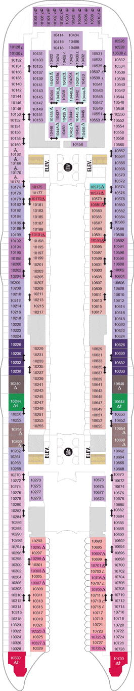 Oasis of the Seas Deck plan &amp; cabin plan