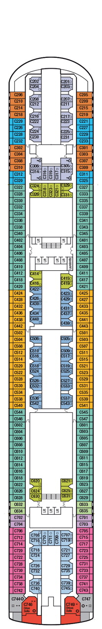 Oceana Deckplan Kabinen Plan