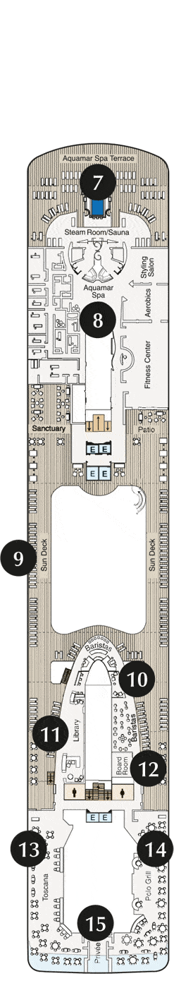 Oceania Marina Deck plan & cabin plan