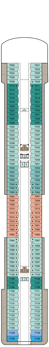 Oceania Riviera Deck plan & cabin plan