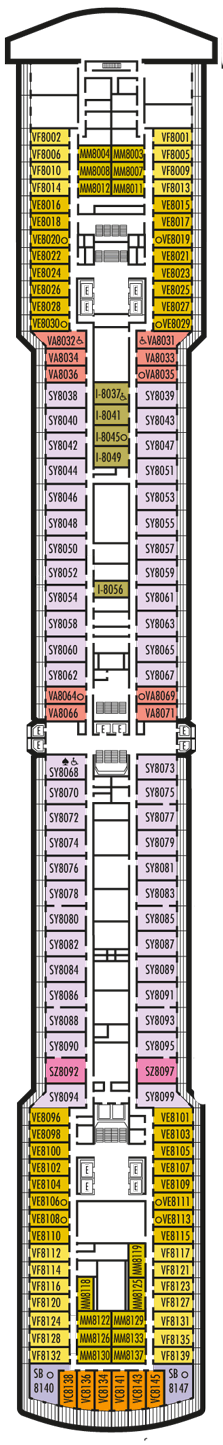 Oosterdam Deck plan & cabin plan