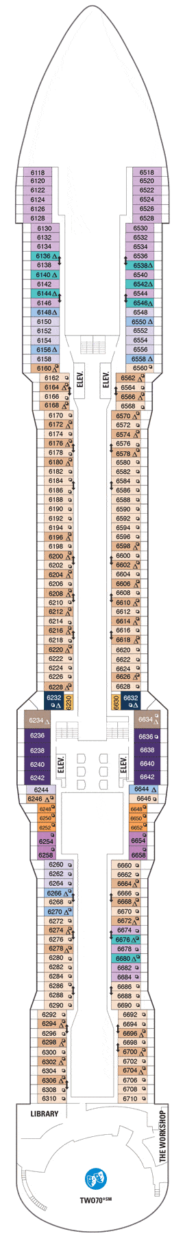 Ovation of the Seas Deck plan & cabin plan