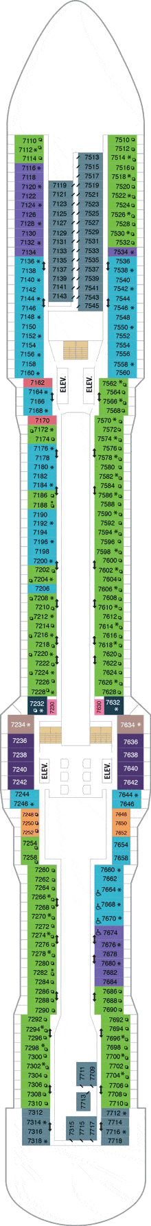 Ovation of the Seas Deck plan & cabin plan