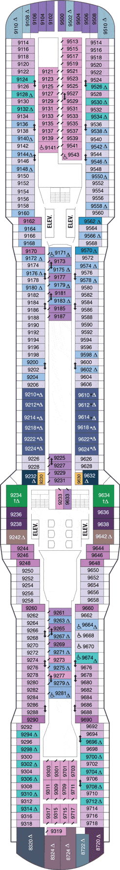 Ovation of the Seas Deck plan & cabin plan