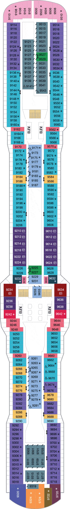 Ovation of the Seas Deck plan & cabin plan