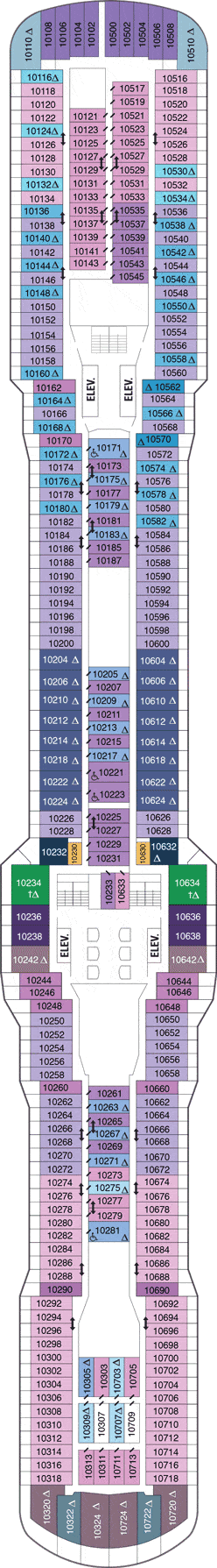 Ovation of the Seas Deck plan & cabin plan