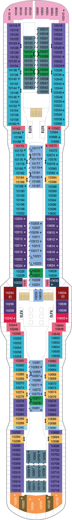 Ovation of the Seas Deck plan & cabin plan from 21/05/2021