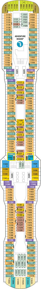 Ovation of the Seas Deck plan & cabin plan
