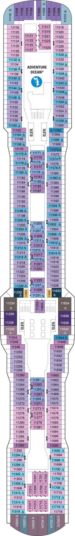 Ovation of the Seas Deck plan & cabin plan