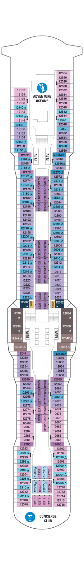 Ovation of the Seas Deck plan & cabin plan from 27/09/2020 until 20/05/2021