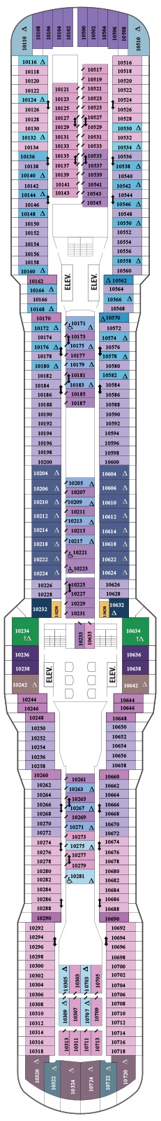 Ovation of the Seas Deck plan & cabin plan