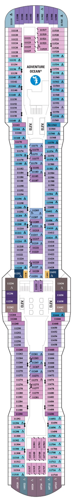 Ovation of the Seas Deck plan & cabin plan